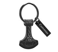 VCCWYQK Mjolnir Thor Hammer Urn Keychain for Ashes for Women Men Stainless Steel Cremation Jewelry Celtic Knot Memorial Keepsake for Ash Holder