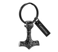 VCCWYQK Mjolnir Thor Hammer Urn Keychain for Ashes for Women Men Stainless Steel Cremation Jewelry Celtic Knot Memorial Keepsake for Ash Holder (Z-Customize)