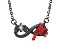 VCCWYQK Red Cardinal Urn Necklace for Women Memorial Cardinal Appear When Angels Are Near Angel Wing Infinity Pendant Keepsake Gift for Loved One