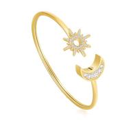 VCCWYQK Sun Moon Crescent Cuff Mental Urn Bracelet for Ashes Keepsake Opening Bangle for Women and Men to Hold Ashes for Love one