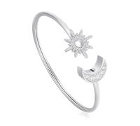 VCCWYQK Sun Moon Crescent Cuff Mental Urn Bracelet for Ashes Keepsake Opening Bangle for Women and Men to Hold Ashes for Love one