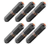 VCE Waterproof RJ45 Coupler 10Gbps, CAT6A/CAT6/CAT5E/CAT5 Female-to-Female Outdoor RJ45 Connector Shielded, IP68 Network Cable Extender for Outdoor Use, 6-Pack