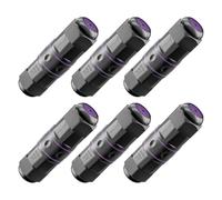 VCELINK 6PCS IP68 Waterproof RJ45 Coupler, 3.64in, Cat6/5E/5, Shielded，PoE | Compact Design for Outdoor Tight Spaces | Female to Female Waterproof Ethernet Connector
