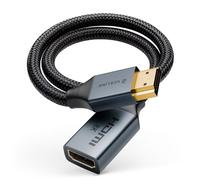 VCELINK 8K 2.1 HDMI Extension Cable 30cm, Short HDMI Extender Male to Female, Low Profile Slim Design, Compatible with Wall Mounted TV, TV Stick, Roku, PS5, Xbox, 48Gbps 8K@60Hz 4K@120Hz,1 Pack