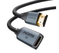 VCELINK 8K 2.1 HDMI Extension Cable 50cm, Short HDMI Extender Male to Female, Low Profile Slim Design, Compatible with Wall Mounted TV, TV Stick, Roku, PS5, Xbox, 48Gbps 8K@60Hz 4K@120Hz,1 Pack
