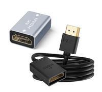 VCELINK 8K HDMI Coupler, 1 Pack with VCE HDMI Extension Cable 100 cm, 1 Pack