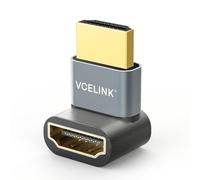 VCELINK 8K Right Angle HDMI Adapter 270 Degree, HDMI 2.1, 8K@60Hz, 4K@120Hz | Gold Plated, Male to Female Angled Adapter, Compatible with Wall Mount TV, Laptop, Roku Stick, PS5