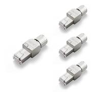 VCELINK Cat6A RJ45 Connector, Toolless Shielded Ethernet Plug, 10Gbps/500MHz, Gold-Plated Compact Network Plug, FTP, AWG 22-24, PoE Supported, Ideal for Home, Office and Data Centre, 4 Pack