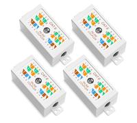 VCELINK Ethernet Junction Box, Cat6 Punch Down Coupler, White, 4 Pack