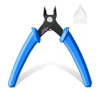 VCELINK Flush Wire Cutter, Precision Side Cutter, 5 Inch Small Snips, Blue | 1 Pack Mini Sprue Nippers for Model Making, Jewellery Making, Electronics Work, 3D Printing, Cable Ties, Crafting, Curtain