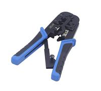 VCELINK GJ668BL RJ45 Crimp Tool, Ethernet Crimping Tool for Cat5/Cat6/Cat7 RJ45 Connector and RJ11/RJ12 Telephone Plug, with Built-in Wire Stripper and Cutter