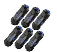 VCELINK IP68 Waterproof RJ45 Coupler Cat6/Cat5E/Cat5 Short Profile, 6 Pack, Outdoor Ethernet Cable Connector Female to Female, Shielded Network Extender