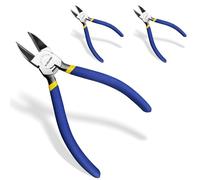 VCELINK Precision Wire Cutters, 6-Inch Flush Side Cutters, Ergonomic Grip | Fully Closed Blade for Flush Cutting | Ideal for Electronics, Jewelry, Crafts & Model Building, 3 Pack
