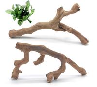 VCEPJH Snake Climbing Branch, 2Pcs Reptile Wood Natural Cork Log Tank Accessories Tree Trunk for Chameleon Bearded Dragon Gecko Snake Frog Spider