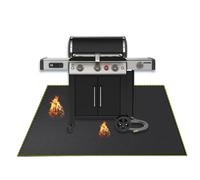 VCHOMY 40x60 Inch Under Grill Mat for Outdoor Grill Deck Patio Protector Extra Large Silicone Fireproof Waterproof Oil-Proof Fire Pit Matt BBQ Barbecue Pad
