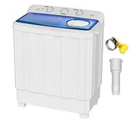 VCJ - Portable Washer, Twin Tub Washer, Compact Washer with 28 lbs Capacity, 18 lbs Washer and 10 lbs Spin Dryer for Apartments, RVs and Dorms