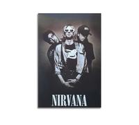 VCLUST Nirvana Poster Vintage Music Band Poster Art Decor Painting Aesthetic Wall Art Canvas for Bedroom Decor 12x18inch(30x45cm) 8