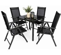 Vcm 5 Pcs Alu Glass Garden Set Seat Group 80Sw
