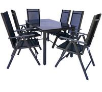 Vcm 7 Pcs. Alu Garden Set Seating Group 140Sw