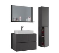 Vcm Bathroom Furniture Washbasin Lendas Anthracite H. 150 X W. 80 X D. 51 Cm