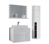 Vcm Bathroom Furniture Washbasin Lendas White H. 150 X W. 80 X D. 51 Cm