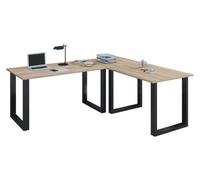 Vcm Desk Lona Black / Sonoma Oak H. 76 X W. 160 X D. 130 Cm