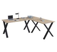 Vcm Desk Lona Black / Sonoma Oak H. 76 X W. 190 X D. 160 Cm