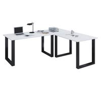 Vcm Desk Lona Black / White H. 76 X W. 160 X D. 160 Cm