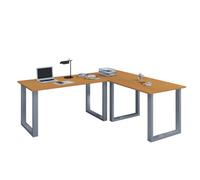 Vcm Desk Lona Silver / Beech H. 76 X W. 130 X D. 130 Cm