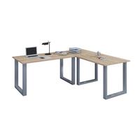 Vcm Desk Lona Silver / Sonoma Oak H. 76 X W. 190 X D. 160 Cm