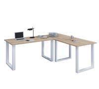 Vcm Desk Lona White / Sonoma Oak H. 76 X W. 160 X D. 130 Cm