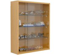 (Matt, Wood) Hanging display cabinet Wall display case glass Drivalo M