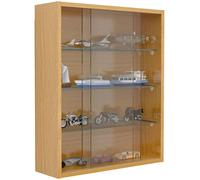 (Matt, Wood) Hanging display cabinet Wall display case glass Drivalo M