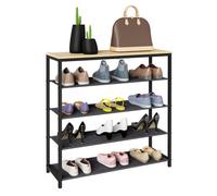Vcm Metal Wood Shoe Rack 4 Compartments Taliro
