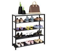 Vcm Metal Wood Shoe Rack 4 Compartments Taliro
