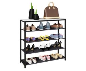 Vcm Metal Wood Shoe Rack 4 Compartments Taliro