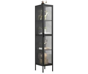 Vcm Standing Cabinet Floka Black H. 160 X W. 30 X D. 35 Cm