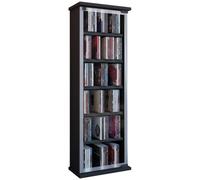 Vcm Wood Cd Dvd Shelf Classic Glass Door
