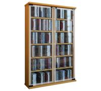 Vcm Wood Cd Dvd Stand Shelf Gallery Glass Door