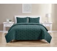 VCNY Home Kaleidoscope Pattern 3 Piece Quilt Set, King, Sea Glass