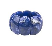 VCODWCSJO Classic Resin Cuff Fashion Big Bracelets Bangles for Women Stretch Acrylic Wide Geometric Bracelets Female Charm Simple Jewelry-blue