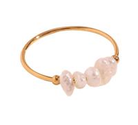 VCODWCSJO Fashionable and Elegant Women's Ring Jewelry Fine Freshwater Pearl Ring-gold-7