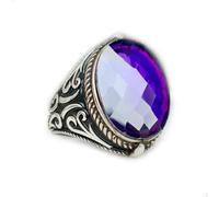 VCODWCSJO Palace Elegant Purple Zircon Pattern Exquisite Ring-purple-7