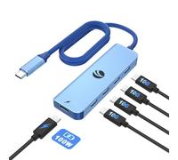 VCOM 10Gbps USB C Hub, 100W USB C Splitter with 4 Type C Data Ports (Blue)