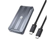 VCOM 40Gbps M.2 NVMe SSD Enclosure, NVMe Enclosure with USB4, Aluminum Alloy M.2 Enclosure Support Size 2280 M&B+M-Key, Compatible with Thunderbolt 3/4, USB4/3.2/3.1/3.0
