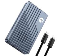 VCOM 80Gbps M.2 NVMe SSD Enclosure, with Cooling Fan, Compatible with Thunderbolt 5/4/USB4 V2.0, NVMe Enclosure Support Size M.2 2280 M&B+M-Key, High-Speed External SSD Case for Windows/MacBook M4 Pro