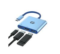 VCOM USB-C to HDMI Adapter, 3-in-1 4K@60Hz HDMI Adapter with 100W PD Charging & 5Gbps USB 3.0 Port, USB Hub Multiport for MacBook, iPad, iPhone 16 Pro/16 Pro Max, Samsung S24/23, Chromebook