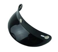 VCOROS Helmet Peak Shield Open Face Retro Motorcycle Helmet Sun Shade Protector Black Shield（Black