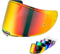 VCOROS Motorcycle Helmet Visor Replacement for LS2 FF327 Challenger Motcycle Wind Shield Helmet Lens Visor for Full Face Helmet,Motorbike Helmet Accessories (Chrome Red)