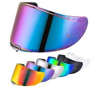 VCOROS Motorcycle Helmet Visor Replacement for LS2 FF327 Challenger Motcycle Wind Shield Helmet Lens Visor for Full Face Helmet,Motorbike Helmet Accessories (Rainbow)
